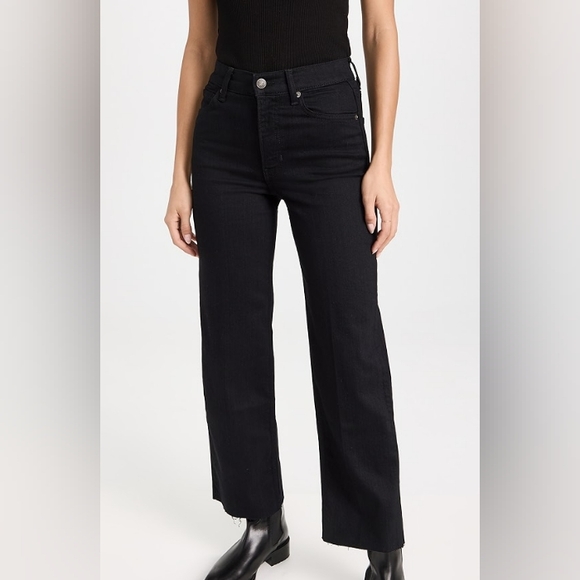 REFORMATION Black Emma High Rise Wide Leg Jeans 26 - Picture 1 of 6